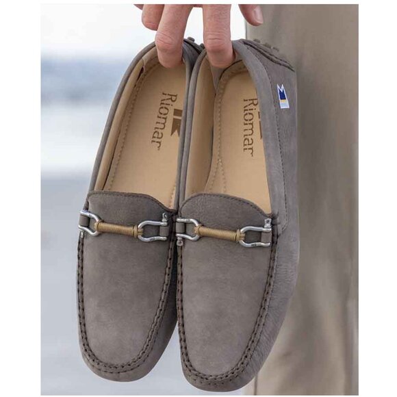 Riomar Hemingway Deck Driver- Slip-On Gray Men's Shoes 11 - Picture 1 of 13